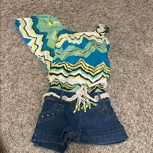 Colorful girls romper